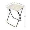 Home Basics Home Basics Metallic Multi-Purpose Foldable Table, Gold ZOR96319